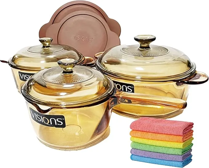 Visions 3-Piece Glass Cookware Set